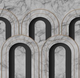 Foto tapet 3D Arch Deco, Marble, personalizat, Rebel Walls