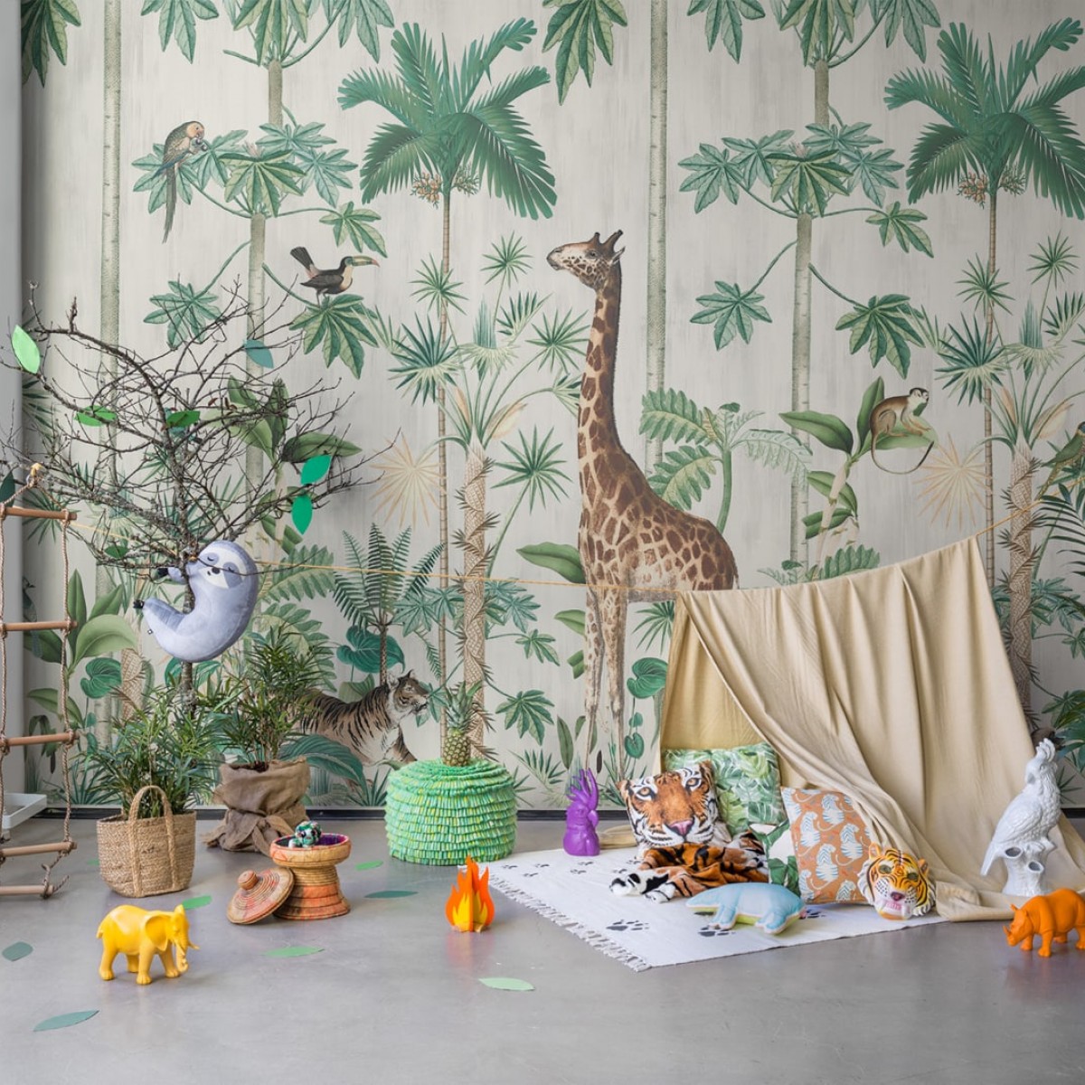 FOTOTAPE GIRAFFE'S STROLL, PERSONALIZAT, REBEL WALLS, 440x260cm, Rebel Walls