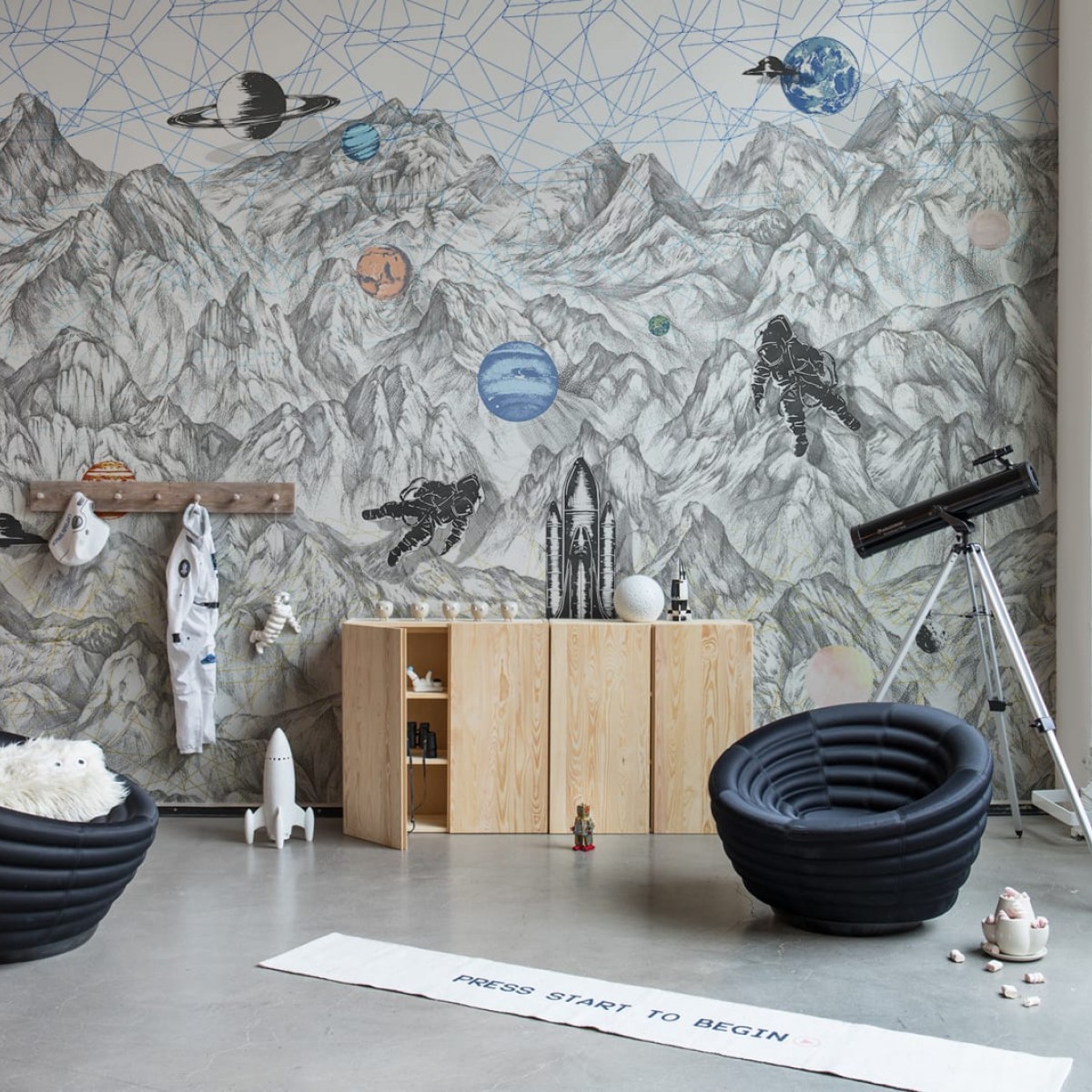 Foto tapet 3D Moon Rock Shadows, personalizat, Rebel Walls