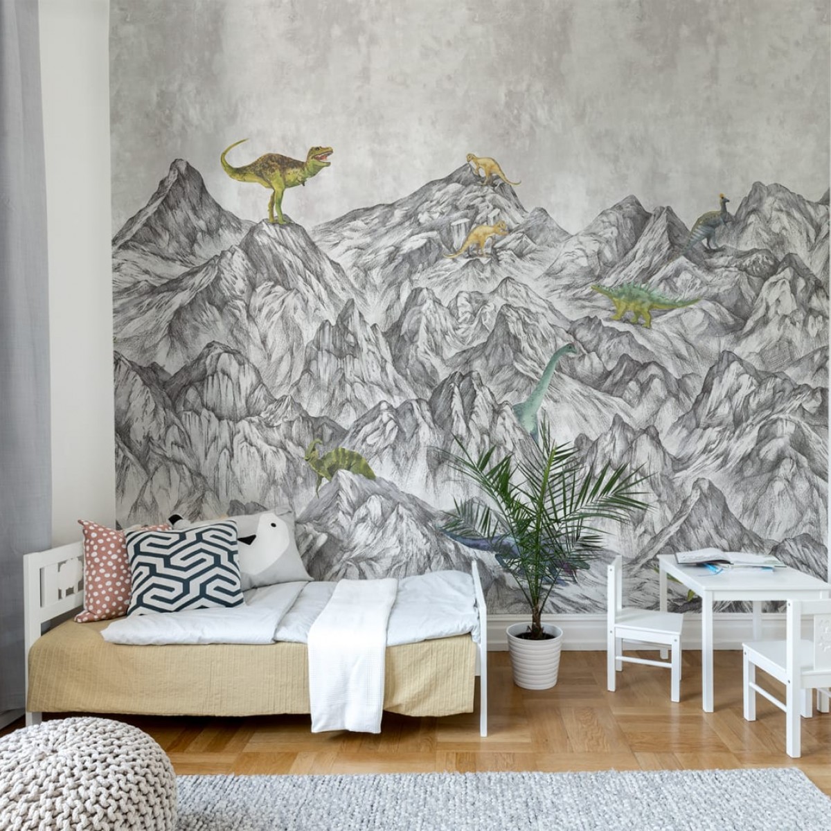 Foto tapet 3D Dinosaur Mountain, personalizat, Rebel Walls