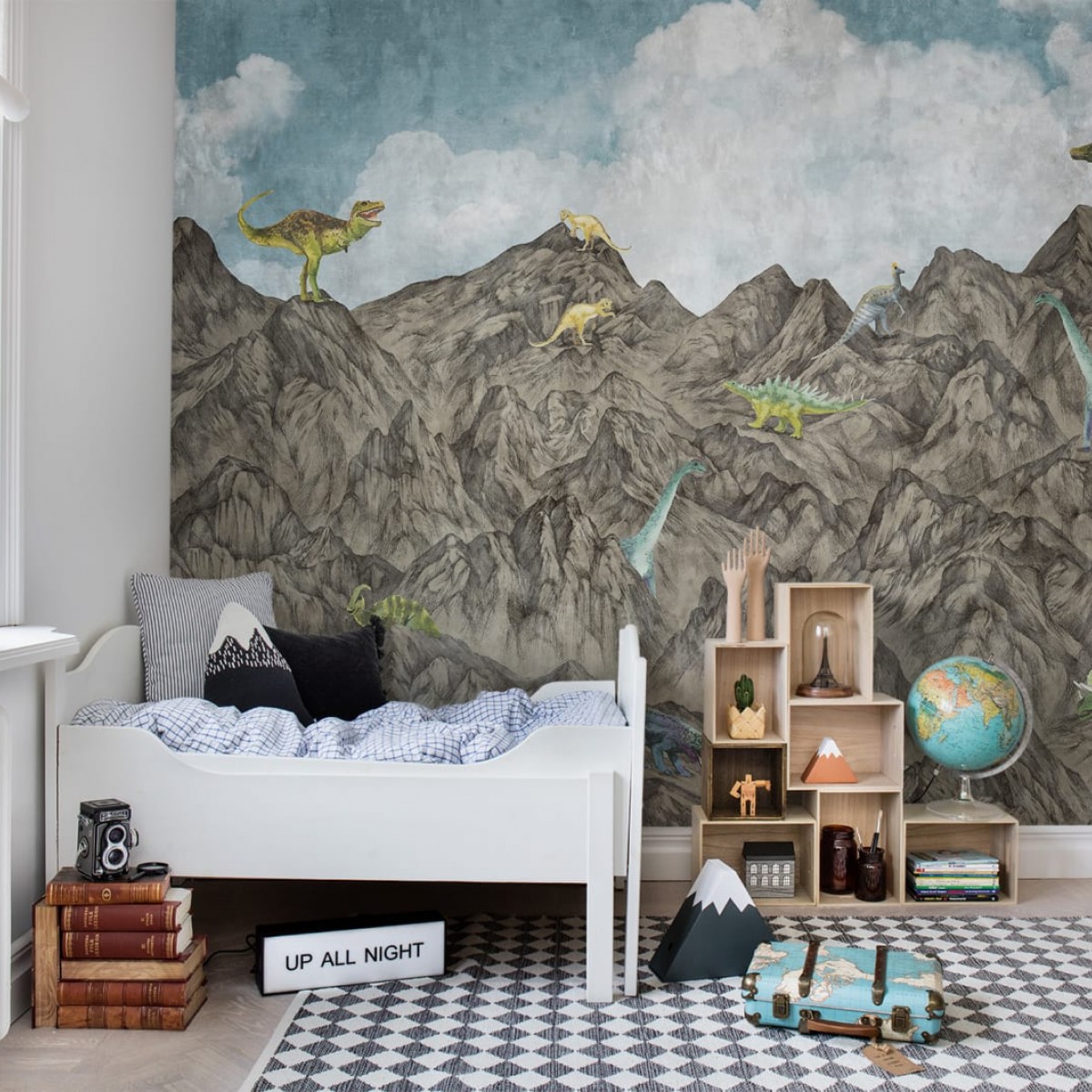 Foto tapet 3D Dinosaur Mountain, Day, Oxygen, personalizat, Rebel Walls