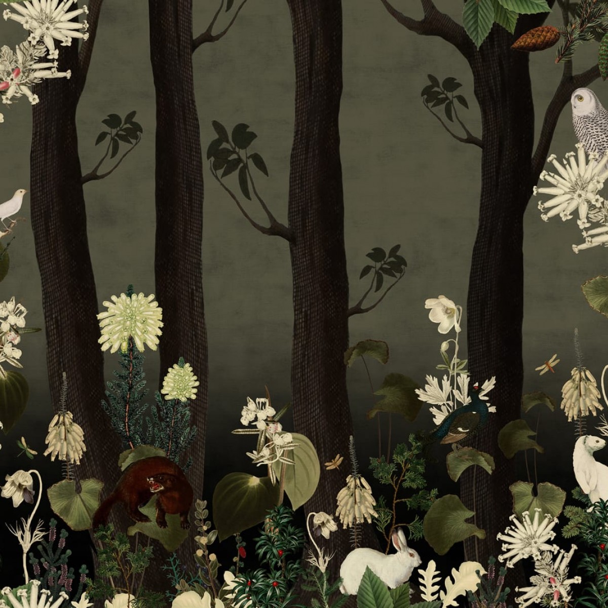 Foto tapet 3D Rabbit Hole, Moss, Oxygen, personalizat, Rebel Walls