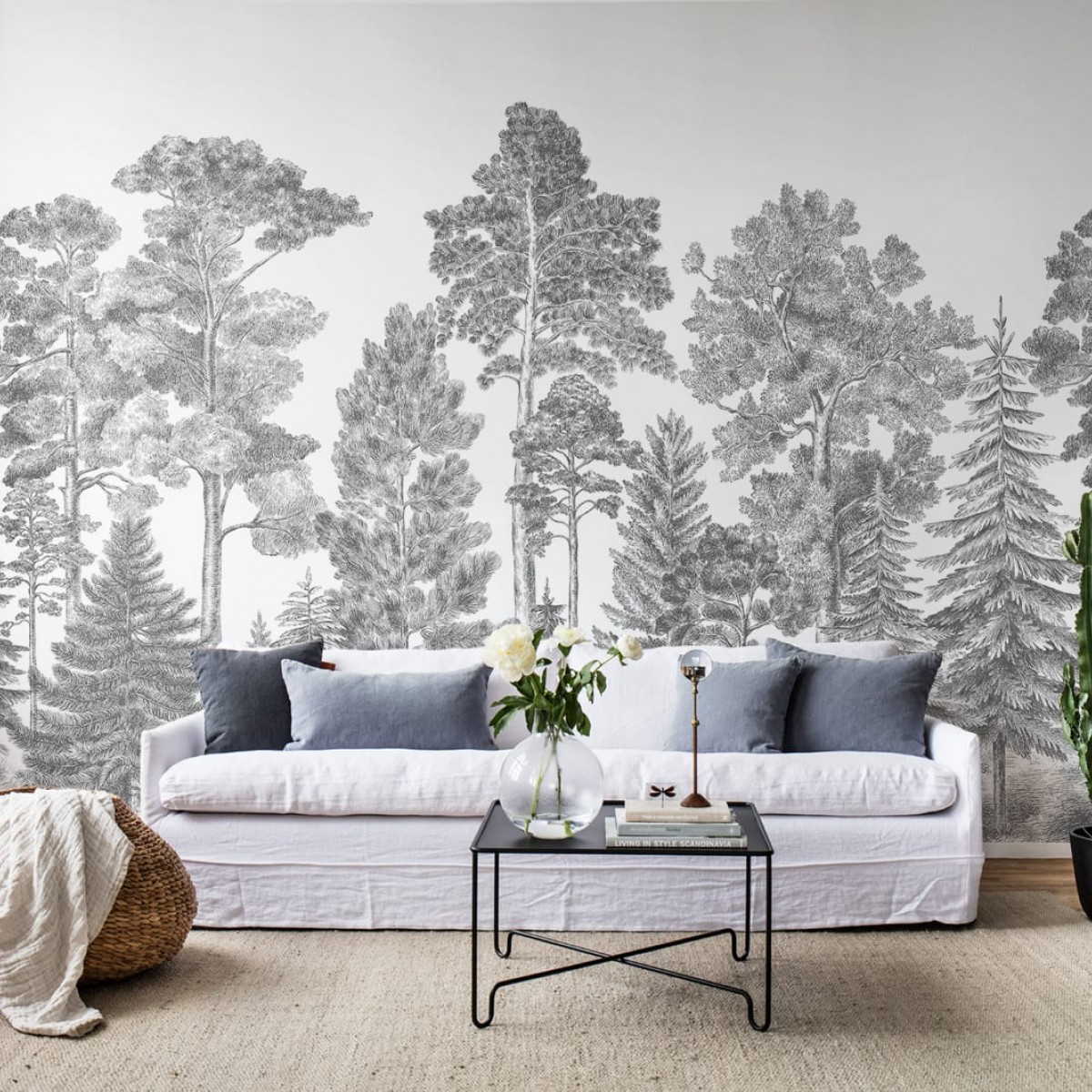 Foto tapet 3D Scandinavian Bellewood, Gray, personalizat, Rebel Walls