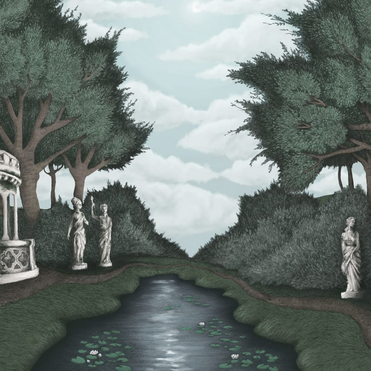 Foto tapet 3D Victoria's Garden, Day, personalizat, Rebel Walls