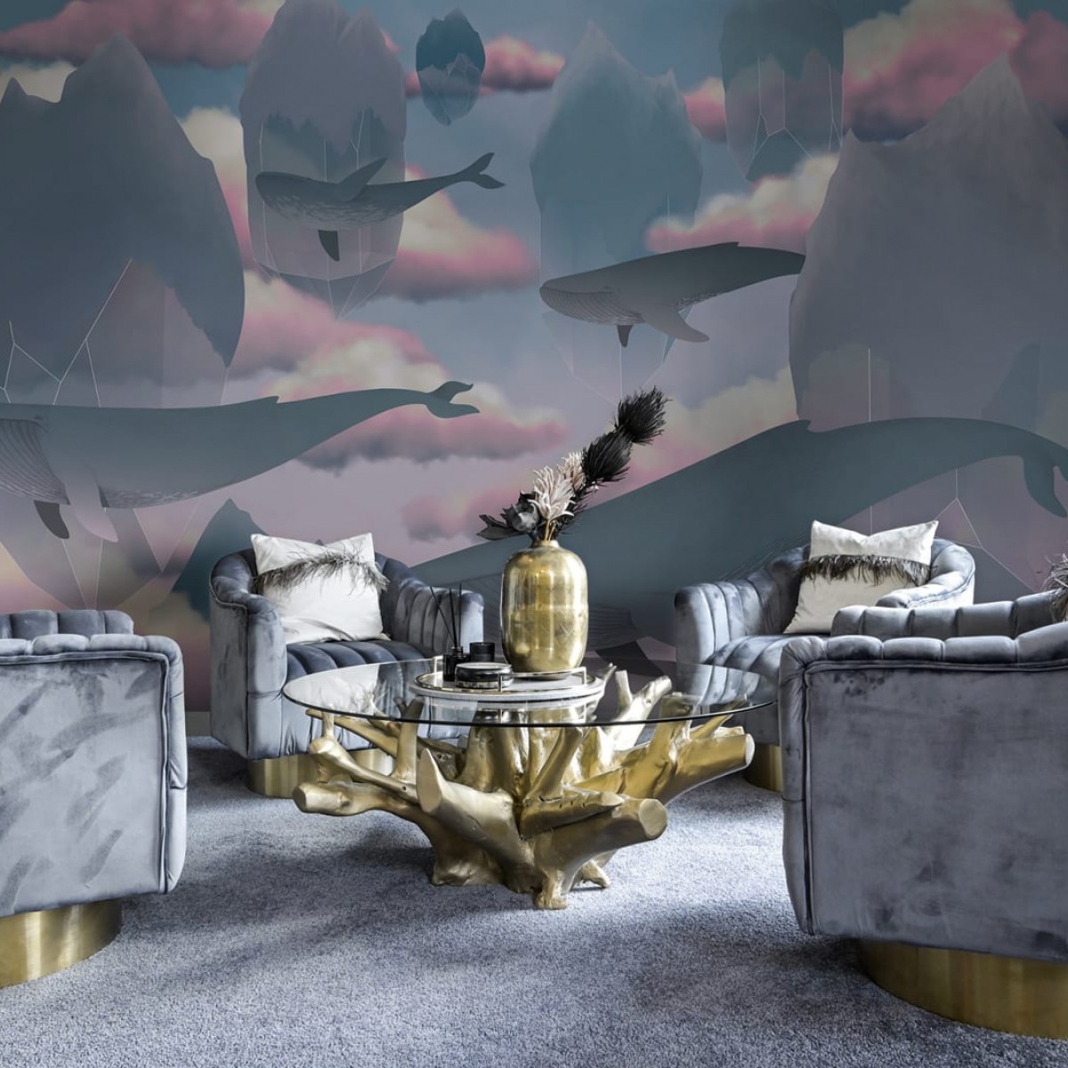 Foto tapet Floating Diamonds, personalizat, Rebel Walls