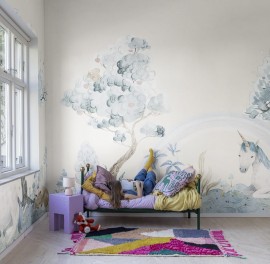 Foto tapet pentru copii Unicorn Dream, Sky, personalizat, Rebel Walls