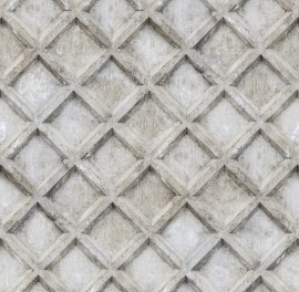 Tapet personalizabil Small Concrete Trellis, Harsh Grey, Rebel Walls, 5 mp / rola
