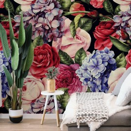 Tapet Colorful flowers, personalizat, VLAdiLA