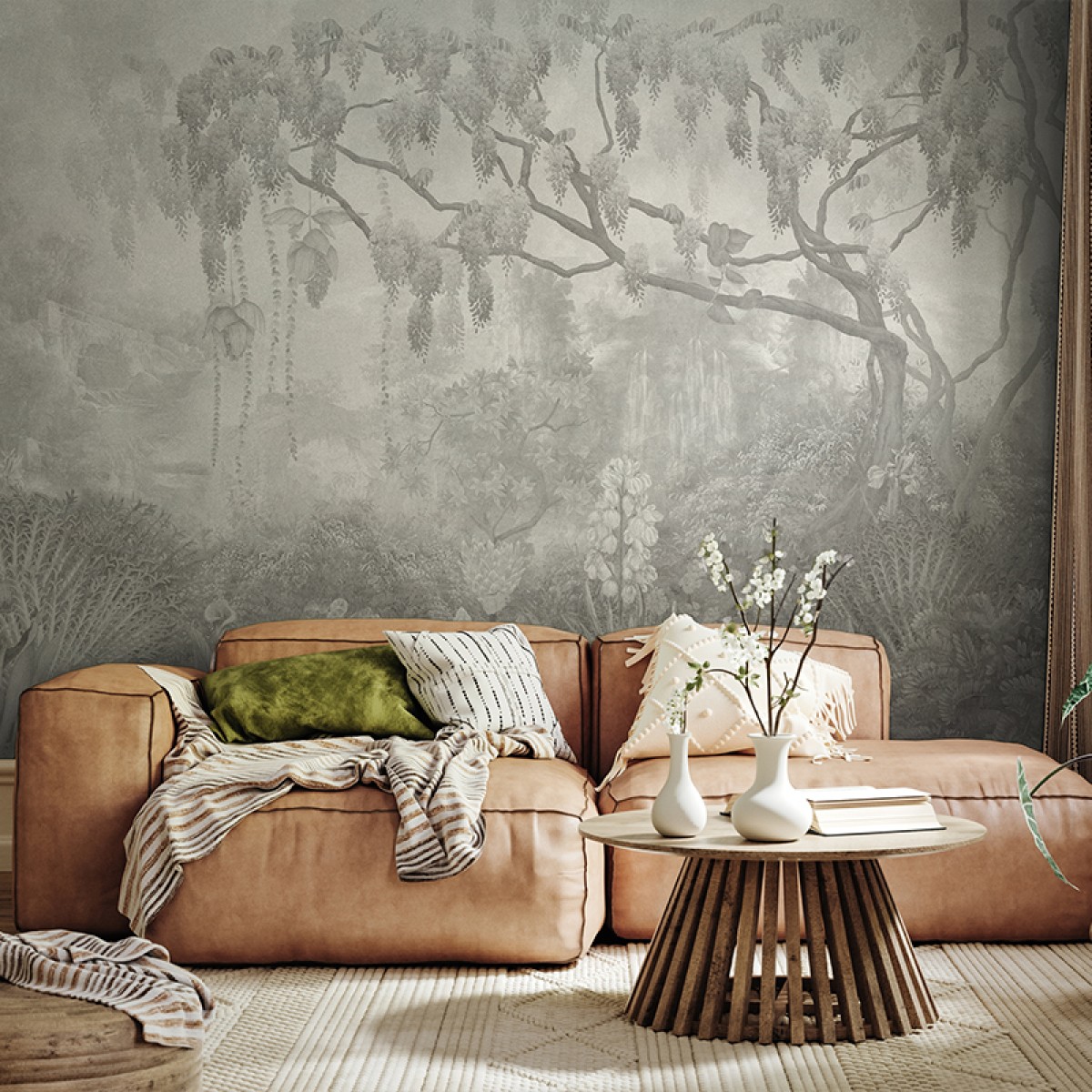 Tapet Glycine Faded, personalizat, VLAdiLA, Fototapet living, Fototapet