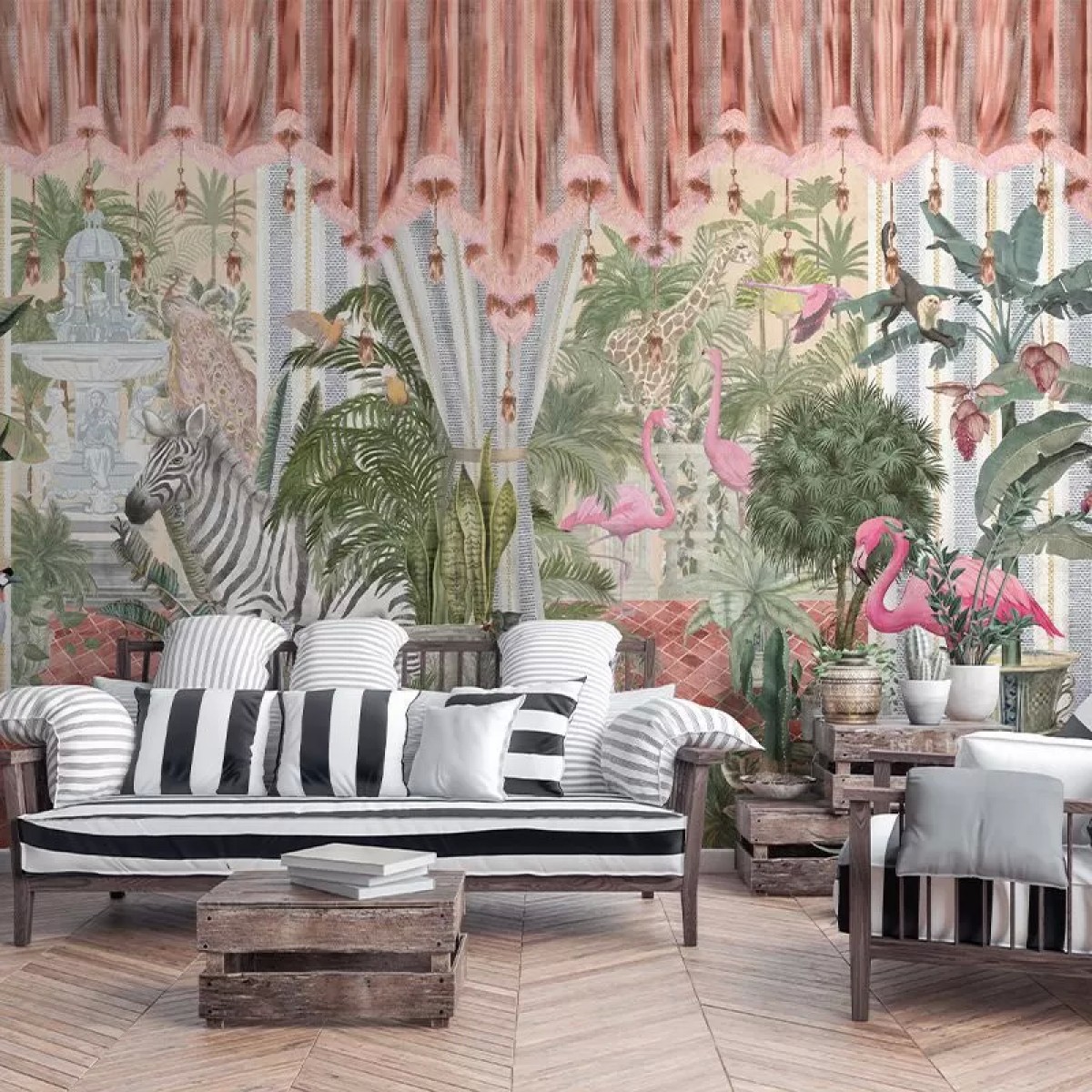Tapet Indoor Tropicality, personalizat, VLAdiLA, Fototapet living, Fototapet