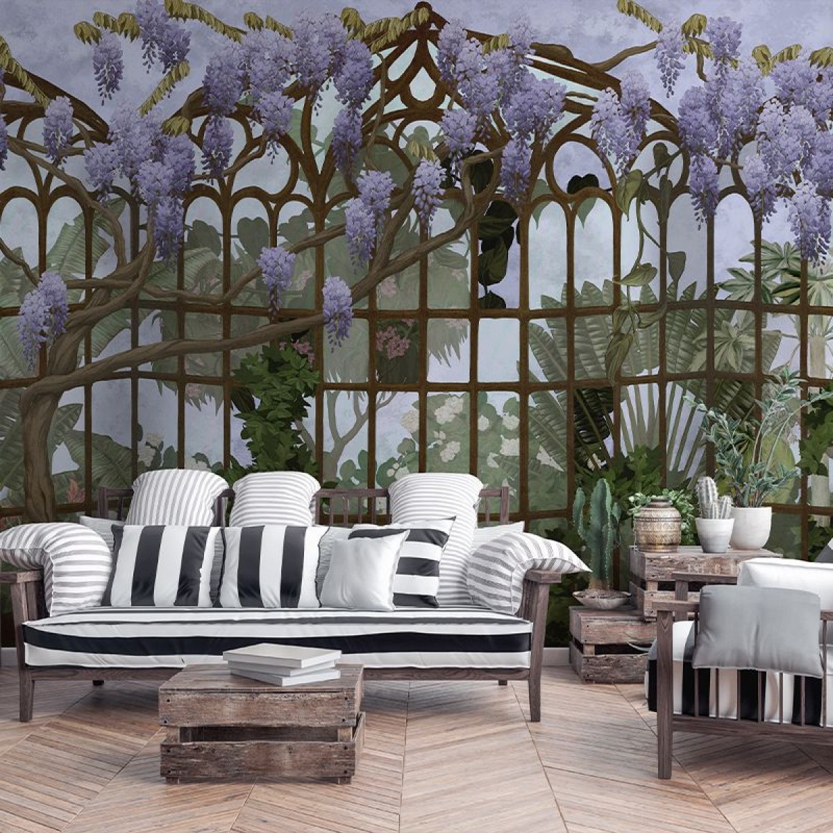 Tapet Greenhouse escape, personalizat, VLAdiLA, Fototapet living, Fototapet