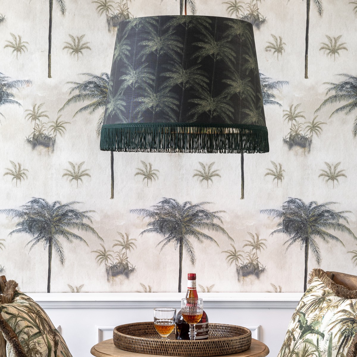 Lampă suspendată conică ORNAMENTAL PALMS Dark, MindTheGap