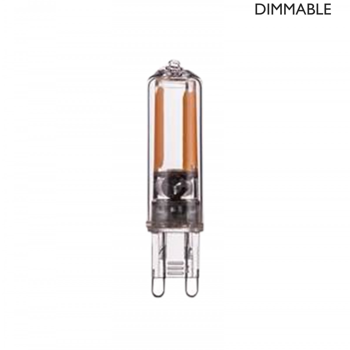 Bec LED filament dimabil L57, G9, 0.7cm, lumină caldă