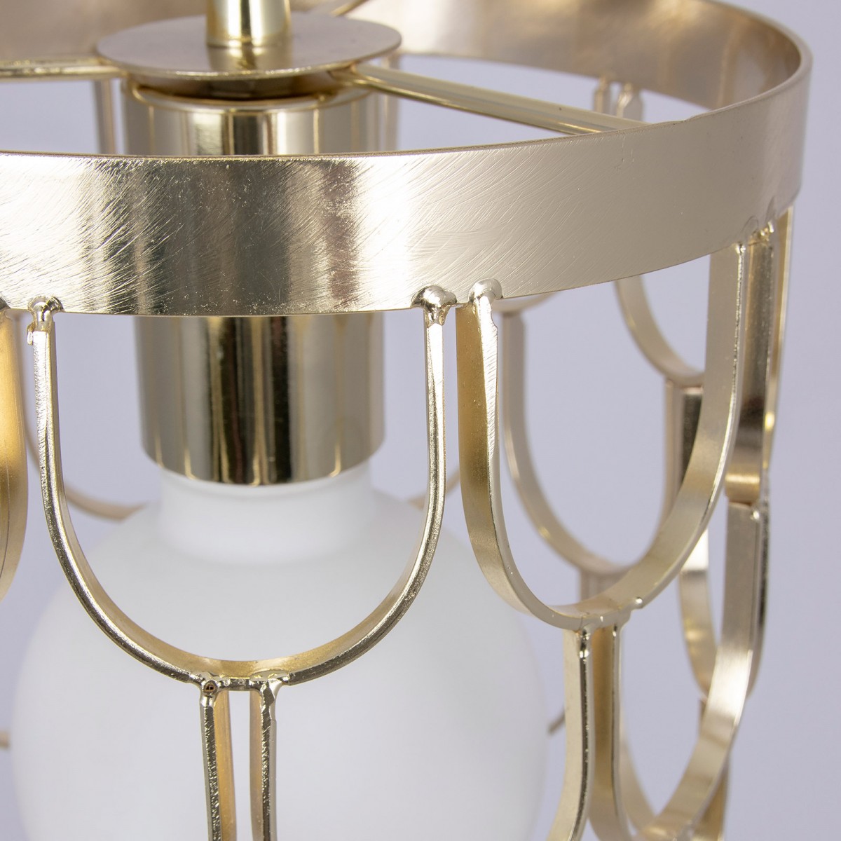 Lampă suspendată Gatsby 18cm, din metal negru/alamă, Globen