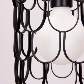 Lampă suspendată Gatsby 18cm, din metal negru/alamă, Globen