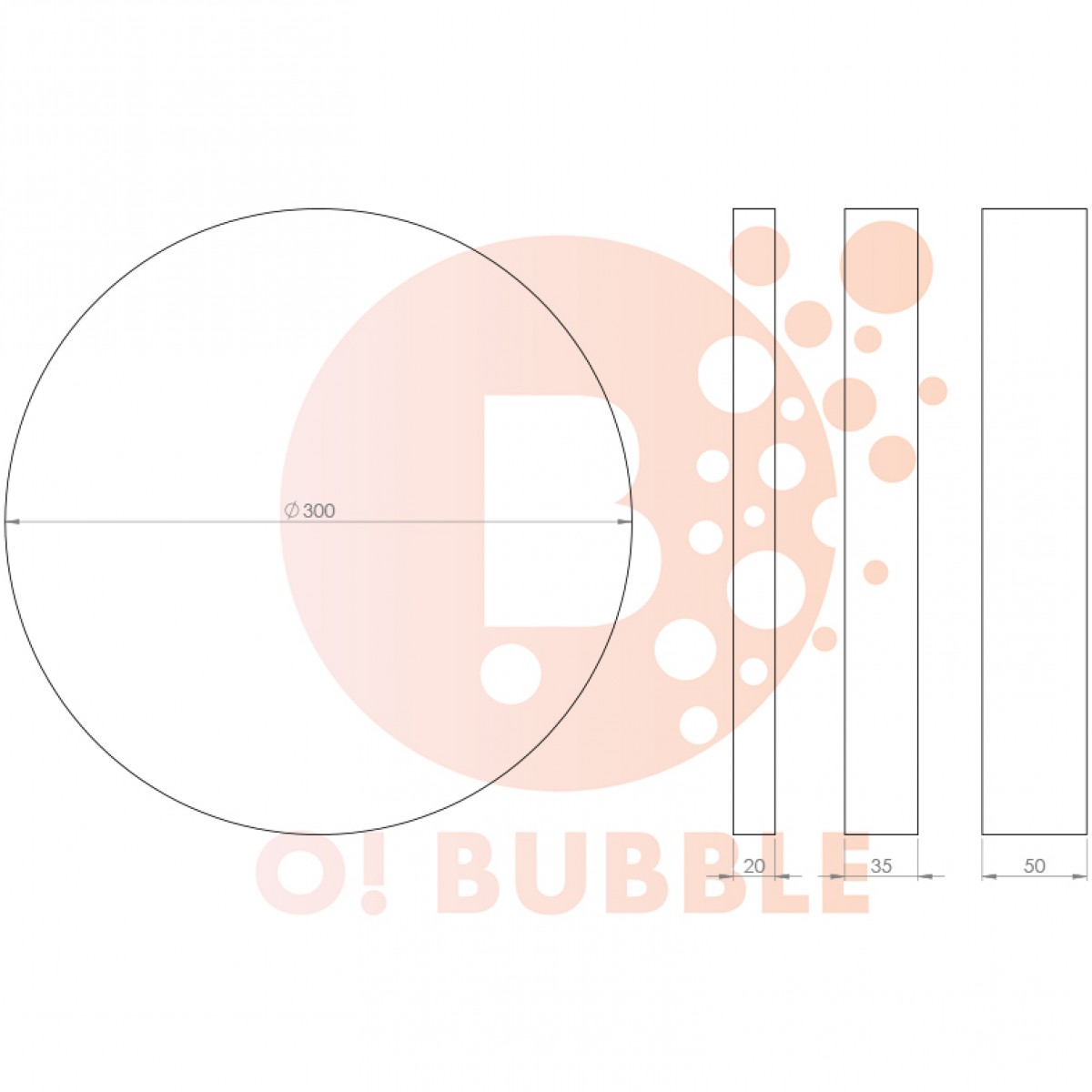 Panou decorativ din burete O!Bubble Point