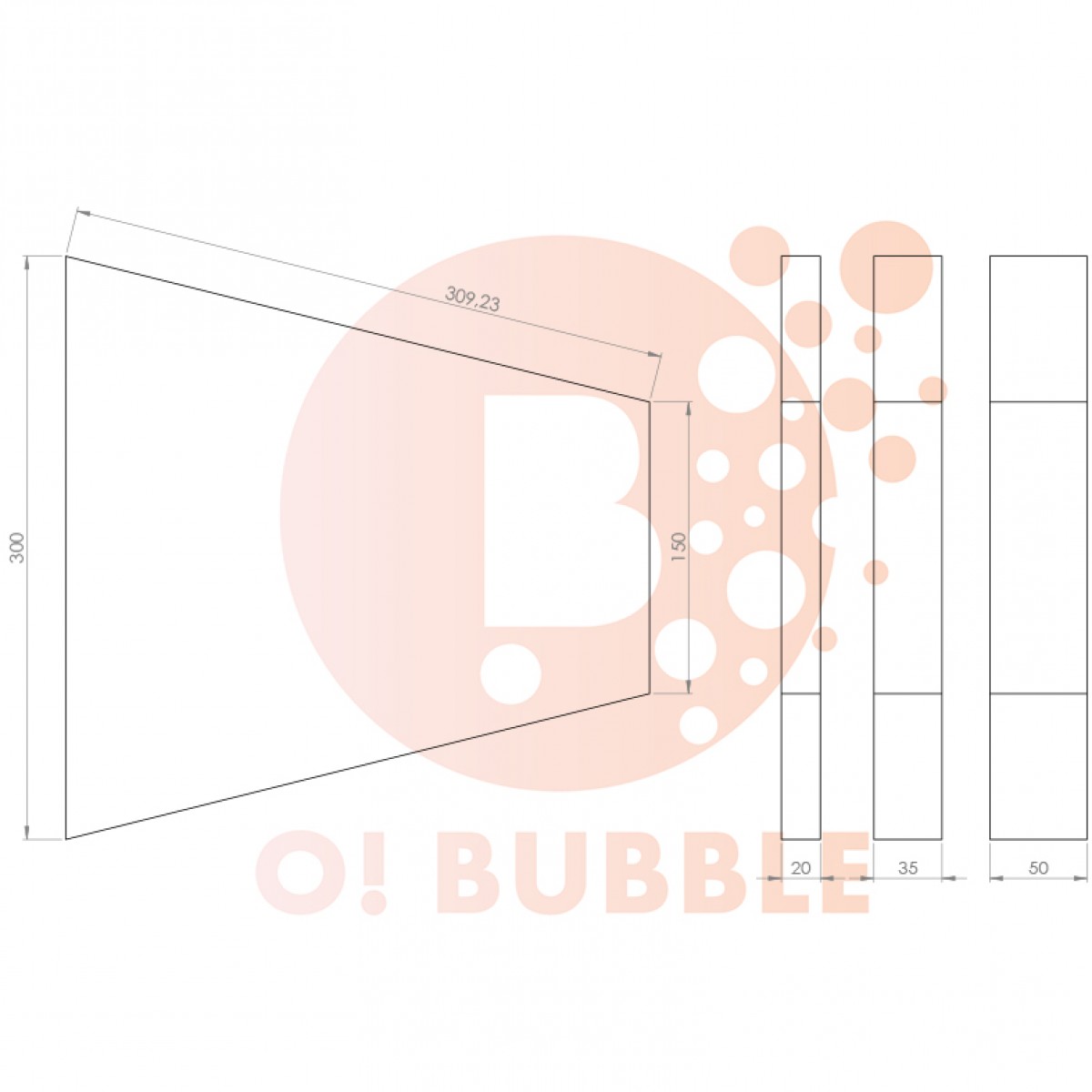 Panou decorativ din burete O!Bubble Trap