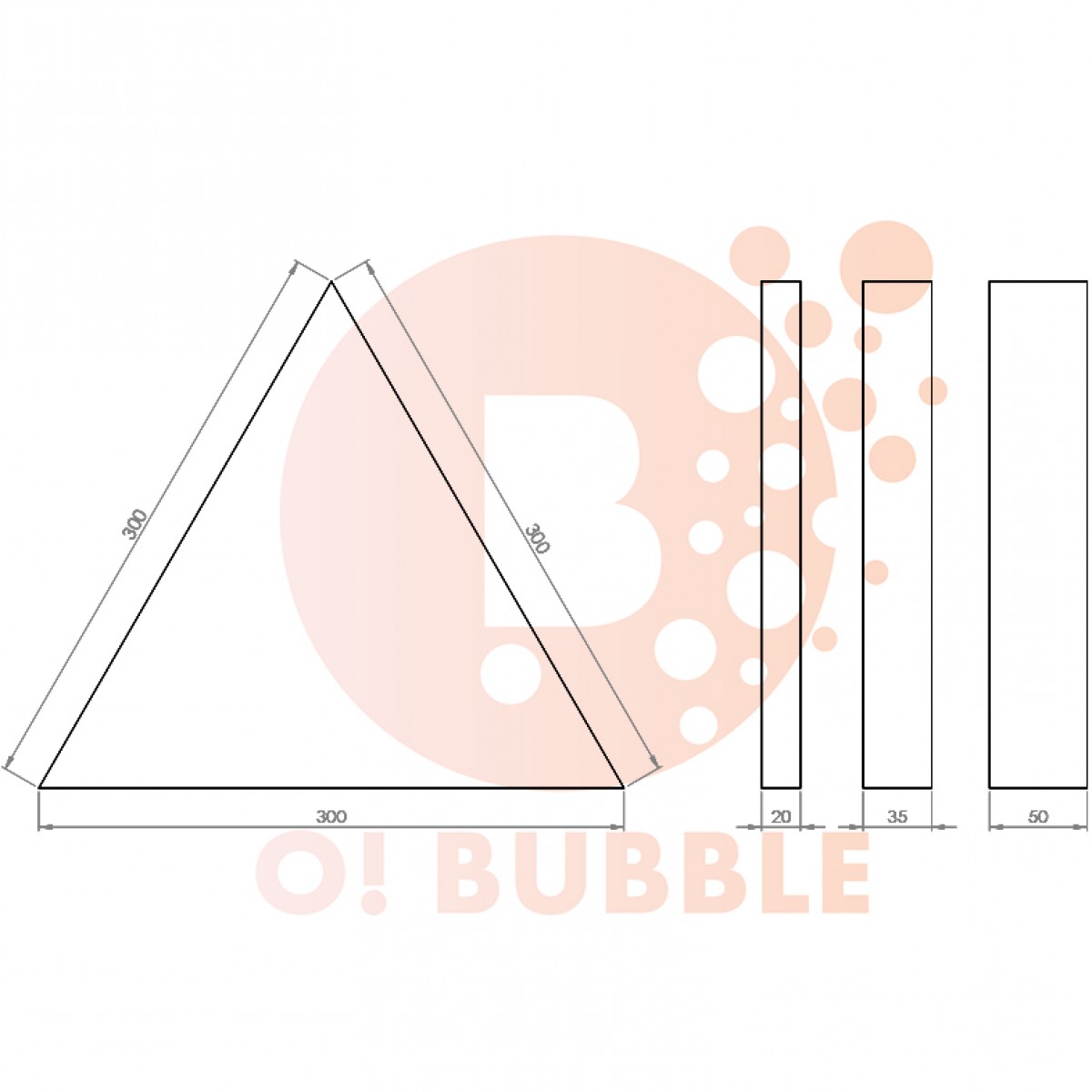 Panou decorativ din burete O!Bubble Trio