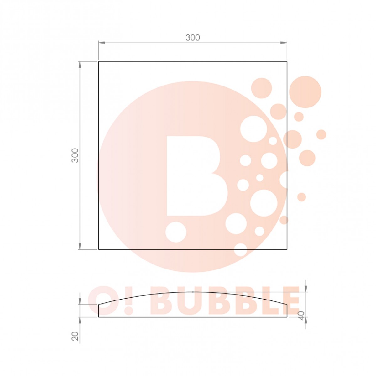 Panou decorativ din burete O!Bubble Boxy