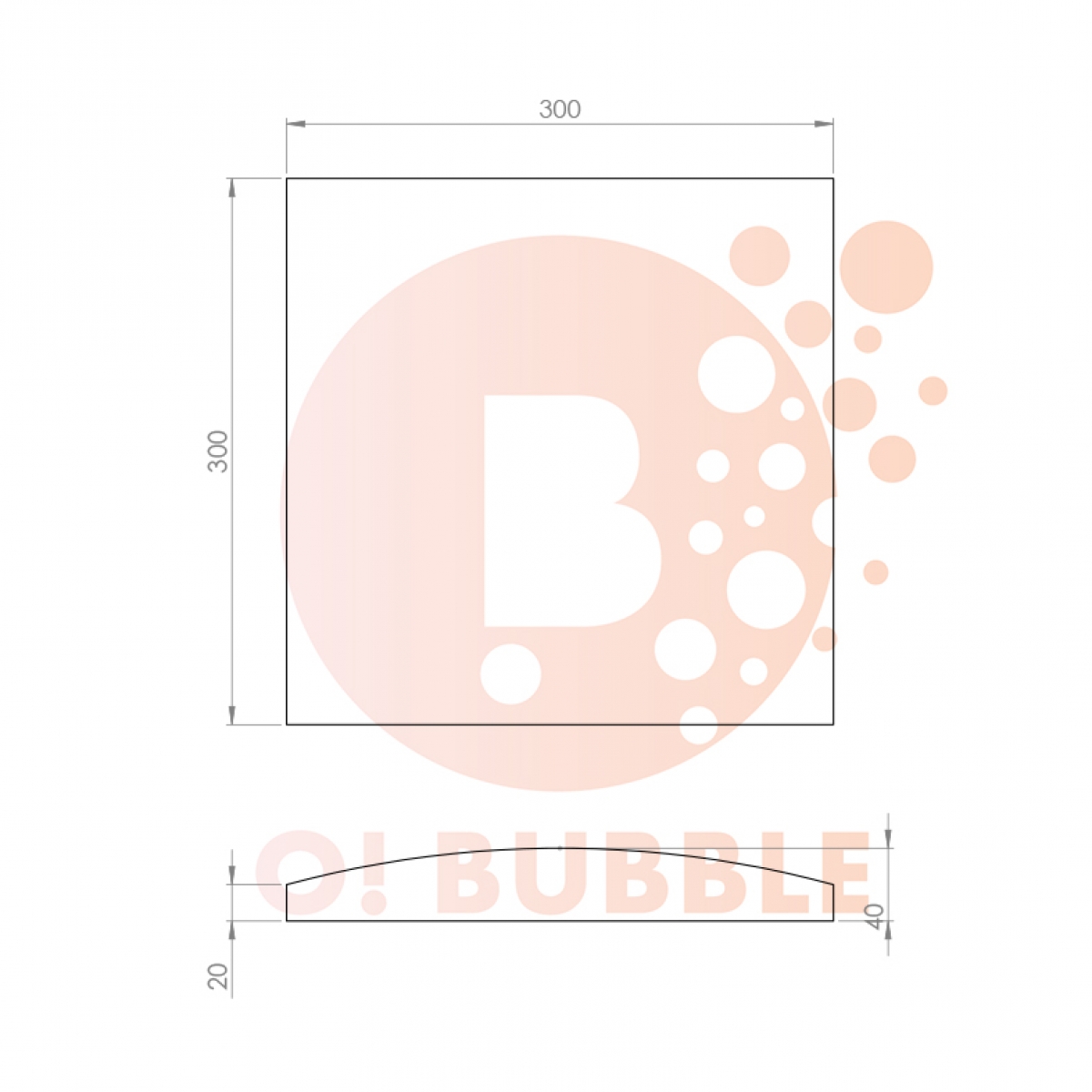 Panou decorativ din burete O!Bubble Boxy