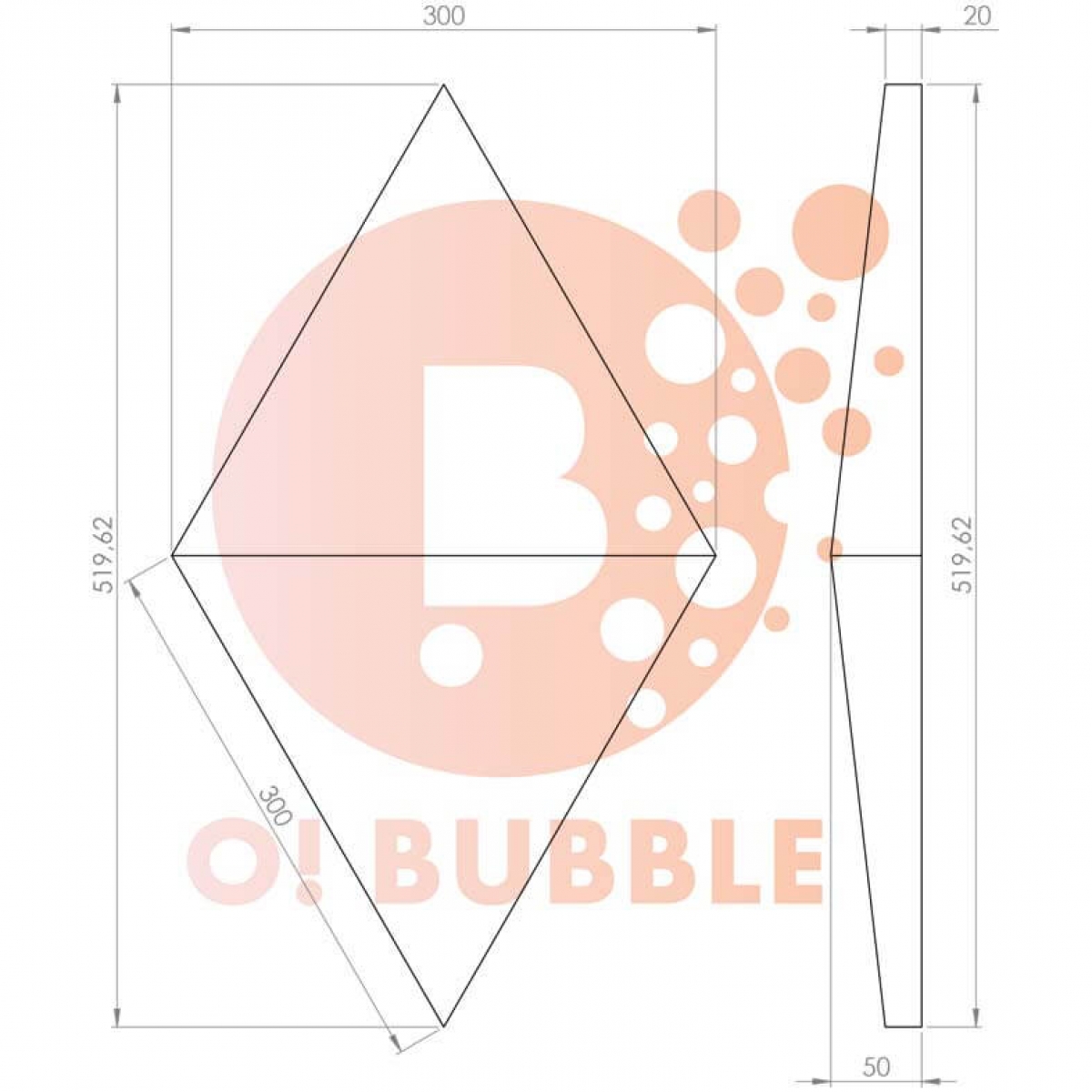Panou decorativ din burete O!Bubble Jewel