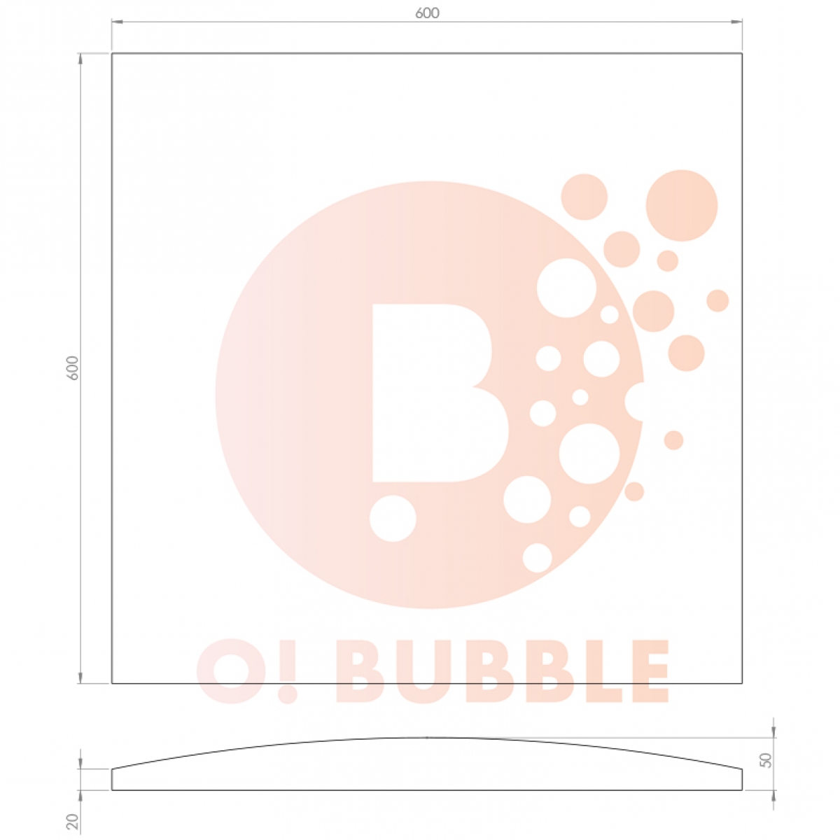 Panou decorativ din burete O!Bubble Match