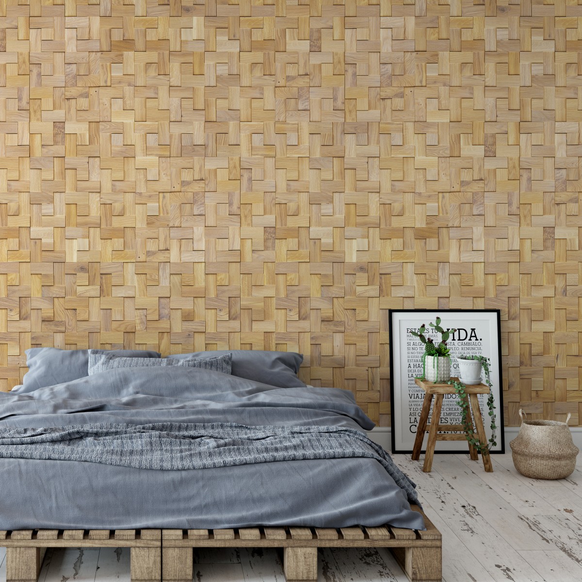 Panouri decorative din lemn de stejar, Weave Harmony, Panouri decorative din lemn, Panouri decorative