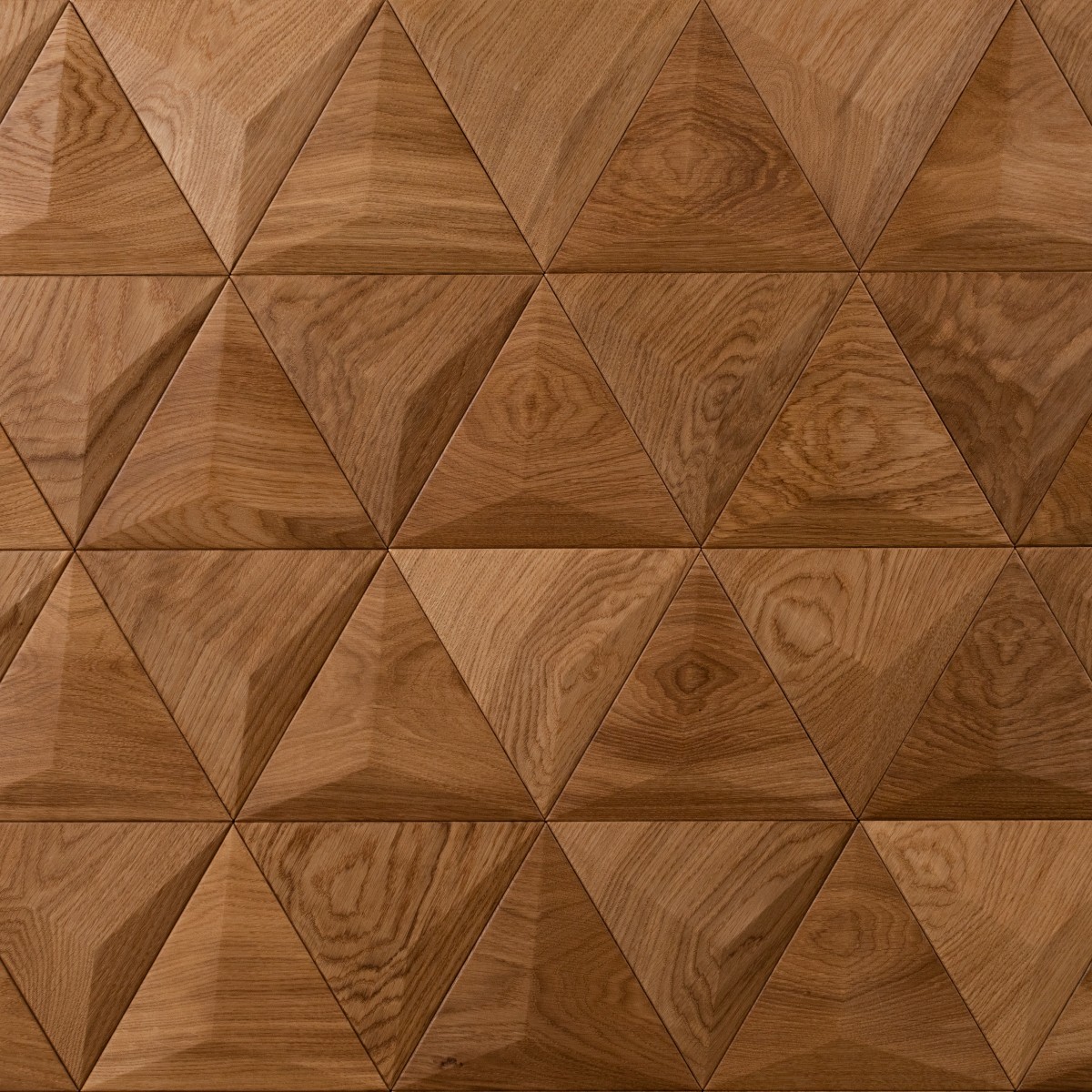 Panouri decorative 3D din lemn de stejar Pyramid, Panouri decorative din lemn 