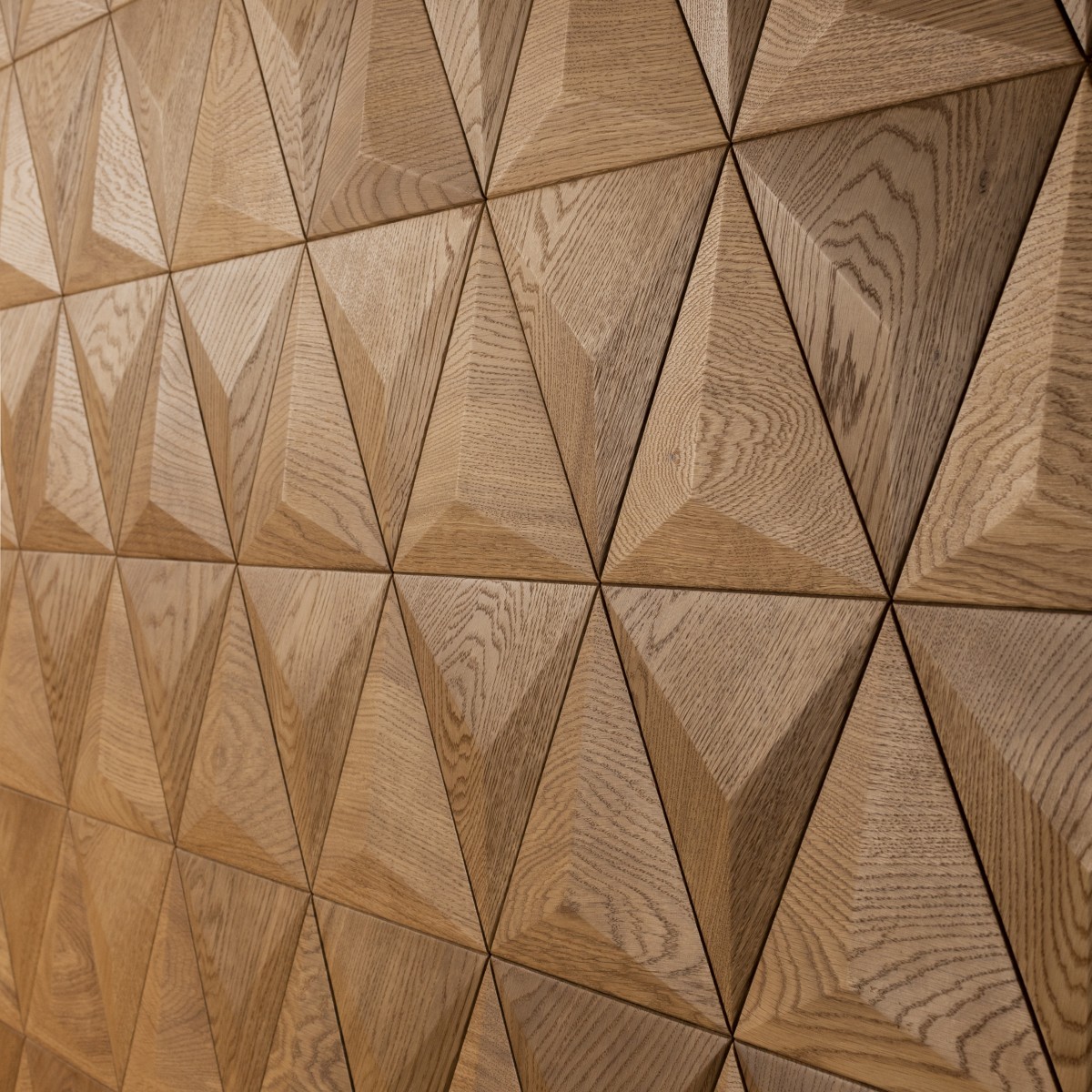 Panouri decorative 3D din lemn de stejar Pyramid, Panouri decorative din lemn, Panouri decorative
