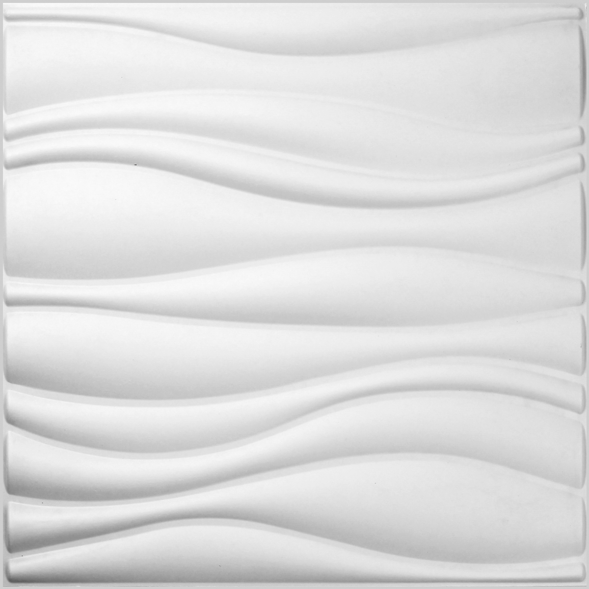 Panouri decorative 3D Waves WallArt, 12 placi 50x50cm