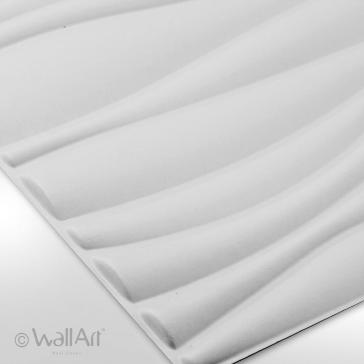 Panouri decorative 3D Waves WallArt, 12 placi 50x50cm