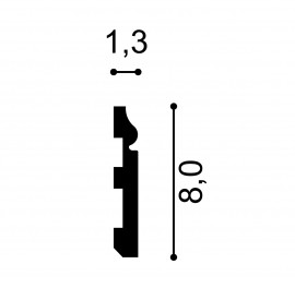 Plinta S5F, Dimensiuni: 200 X 8 X 1.3 cm