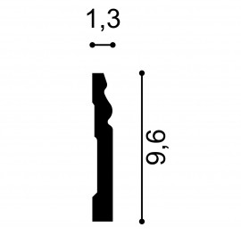 Plinta S6, Dimensiuni: 200 X 9.6 X 1.3 cm