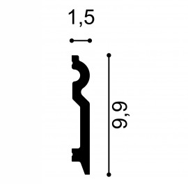 Plinta S8, Dimensiuni: 200 X 9.9 X 1.5 cm