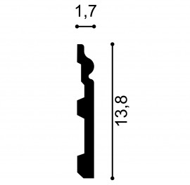 Plinta S15F, Dimensiuni: 200 X 13.8 X 1.7 cm