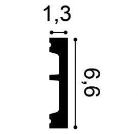Plinta Flex Axxent SX157F, Dimensiuni: 200 X 1.3 X 6.6 cm, Orac Decor