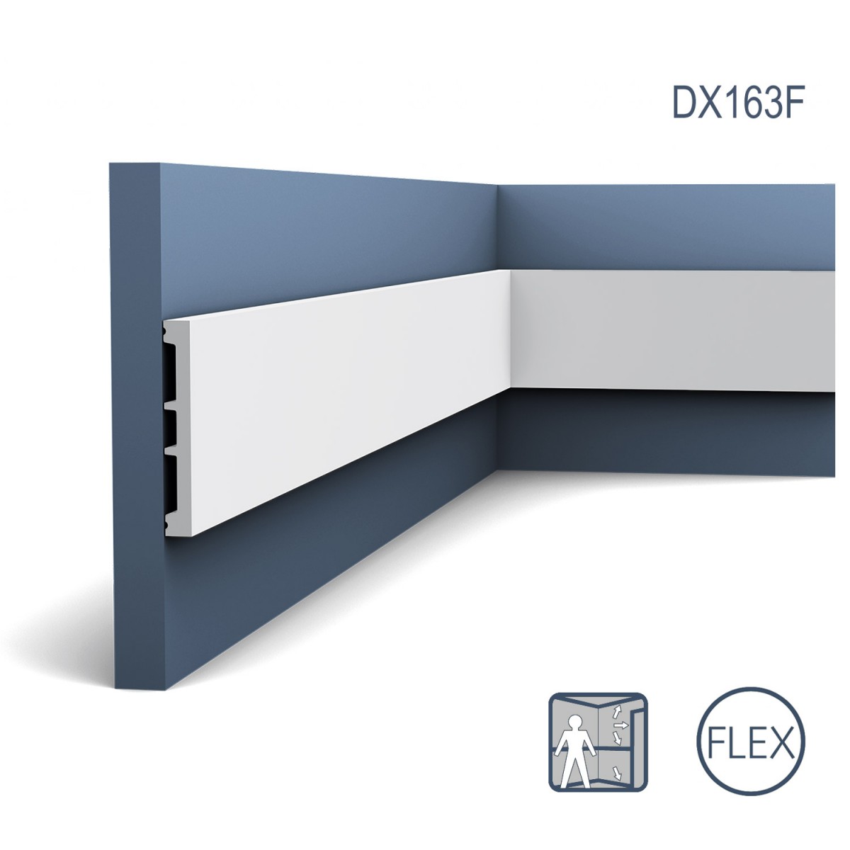 Plinta Flex Axxent SX163F, Dimensiuni: 200 X 1.3 X 10.2 cm, Orac Decor, Plinte decorative, Profile Decorative 