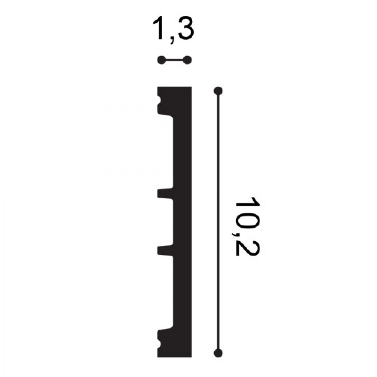 Plinta Flex Axxent SX163F, Dimensiuni: 200 X 1.3 X 10.2 cm, Orac Decor