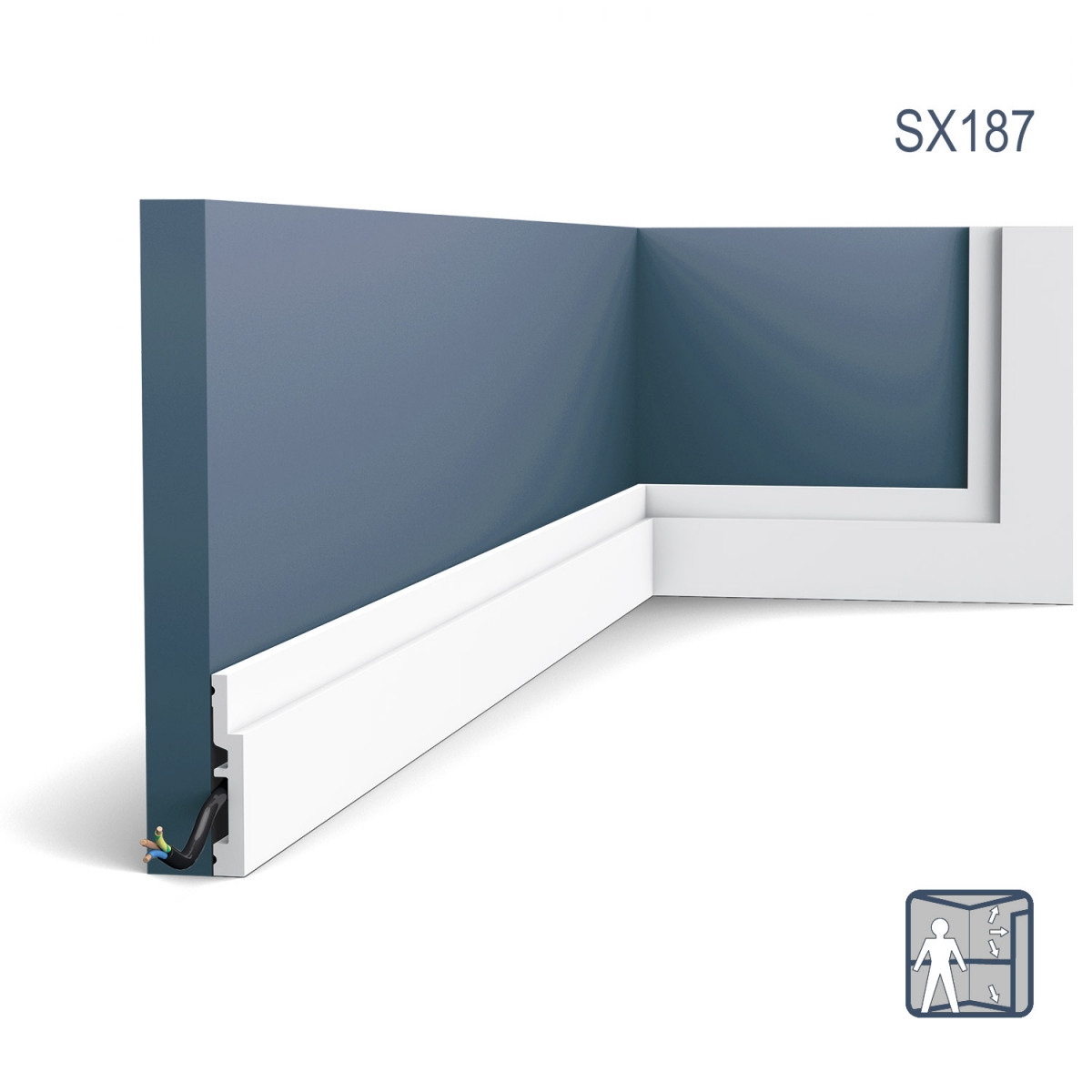 Plinta Modern SX187, Dimensiuni: 200 X 1.2 X 7.5 cm, Orac Decor