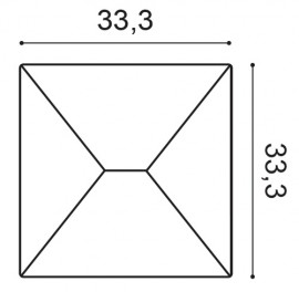 Panou decorativ W106, 33.3 X 33.3 X 2.9 cm, Orac Decor