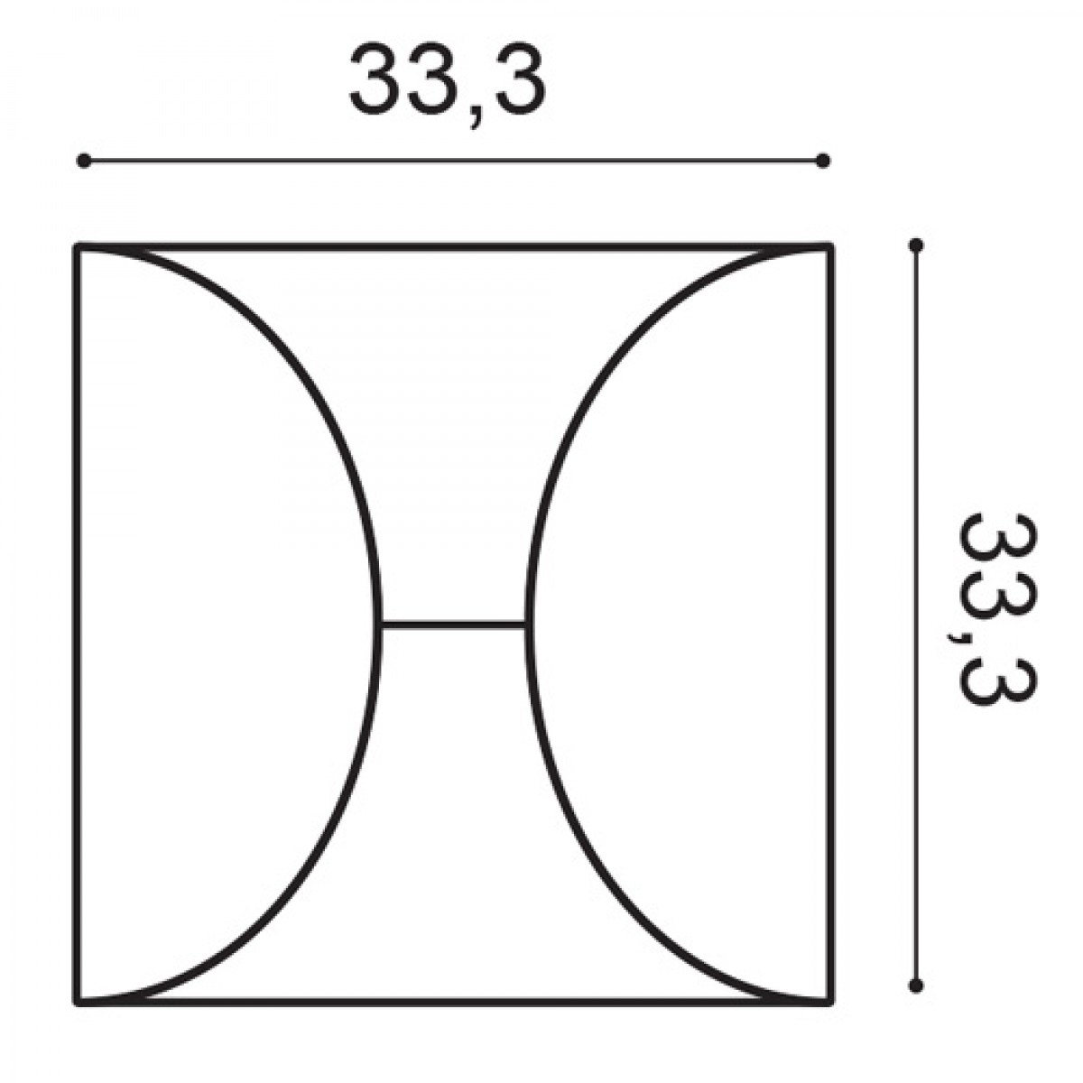 Panou decorativ W107, 33.3 X 33.3 X 2.9 cm, Orac Decor, Elemente decorative, Profile Decorative