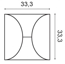 Panou decorativ W107, 33.3 X 33.3 X 2.9 cm, Orac Decor