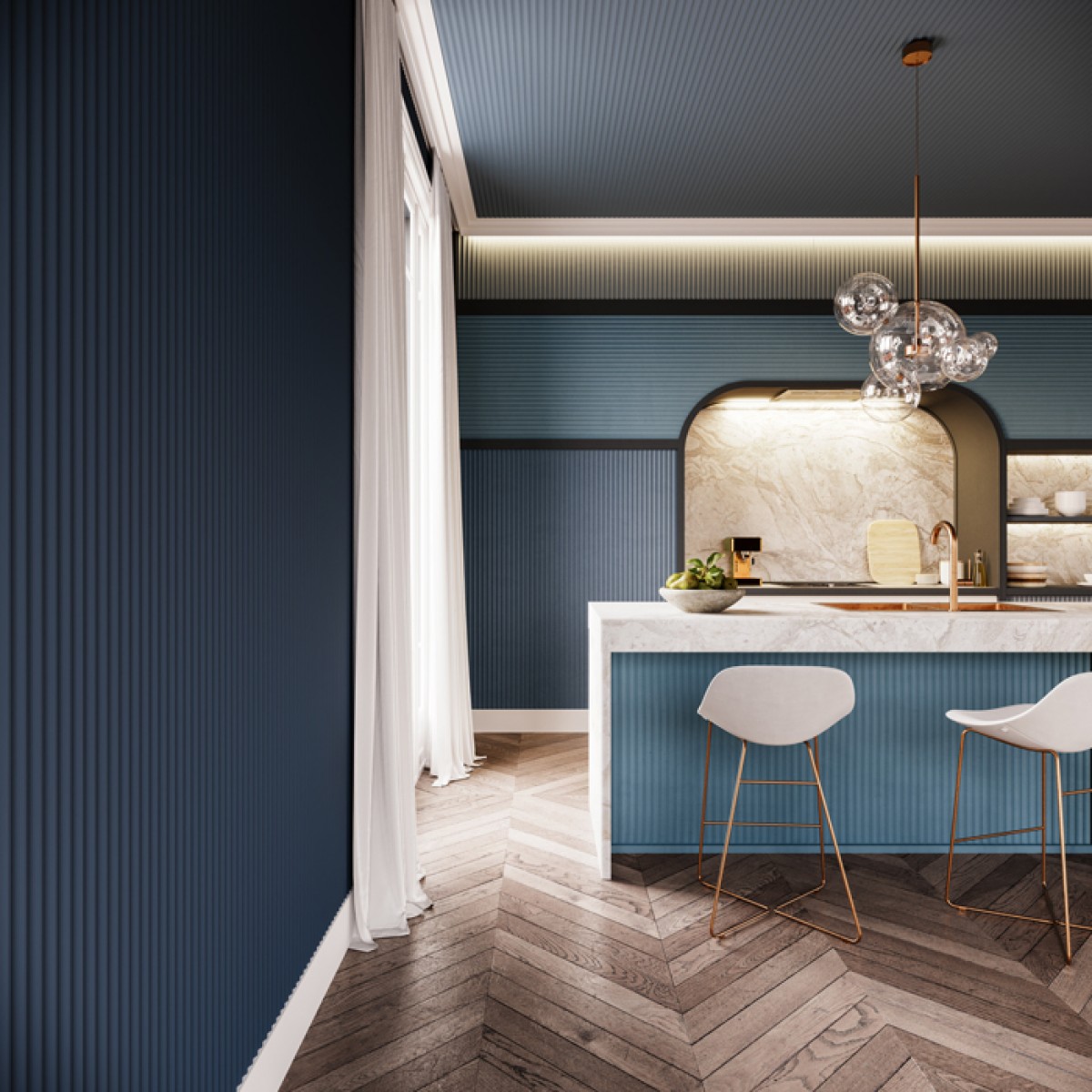 Panel Modern W109, Dimensiuni: 200 X 25 X 1.8 cm, Orac Decor