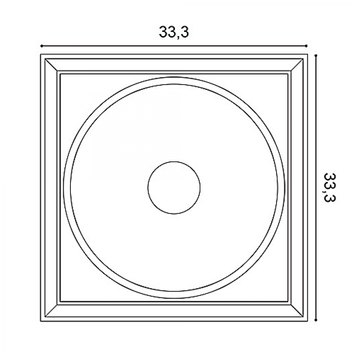 Panel Modern W122, Dimensiuni: 33.3 X 33.3 X 2.6 cm, Orac Decor