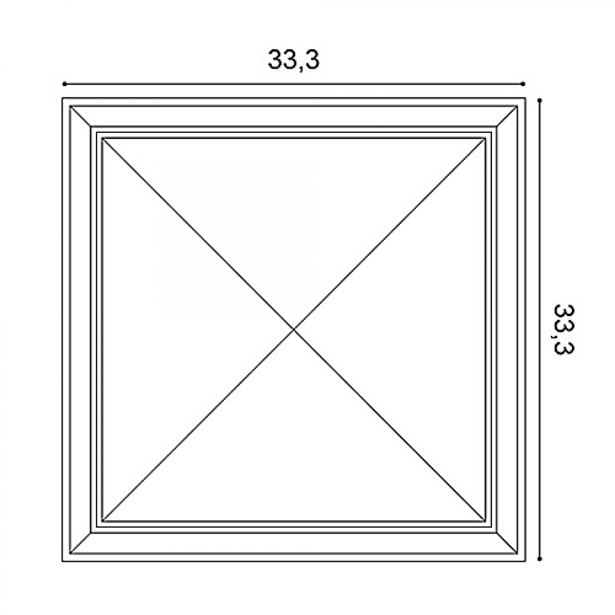 Panel Modern W123, Dimensiuni: 33.3 X 33.3 X 3.5 cm, Orac Decor