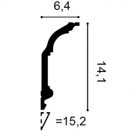 Cornisa Luxxus C339, Dimensiuni: 200 X 14.1 X 6.4 cm, Orac Decor