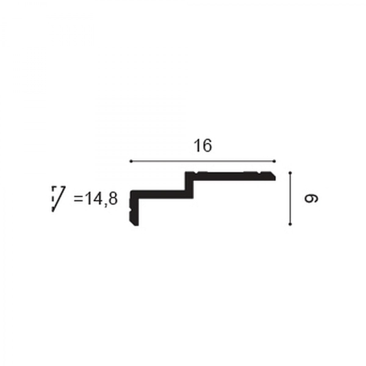 Cornisa Modern C391, Dimensiuni: 200 X 6 X 16 cm, Orac Decor