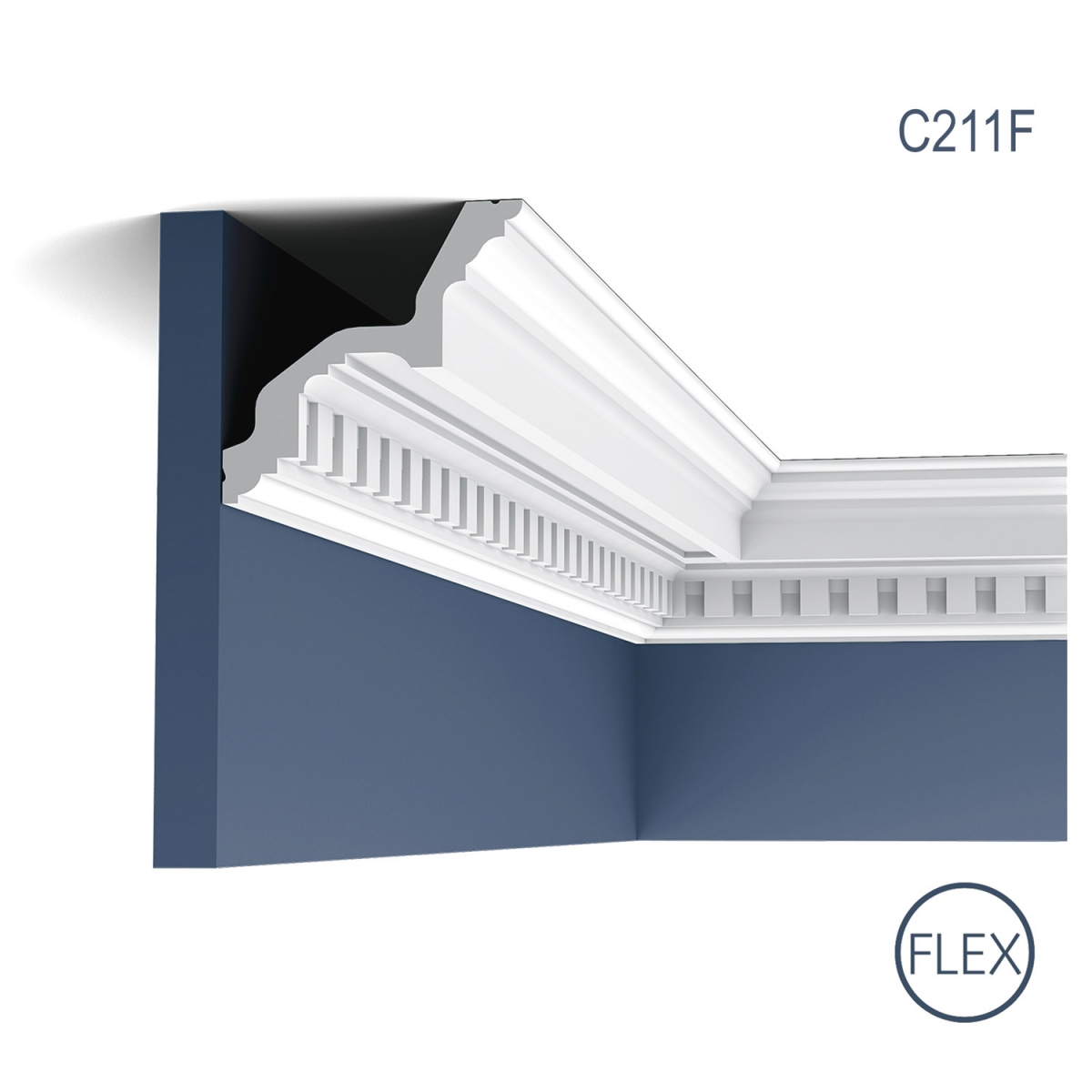 Cornisa Flex Luxxus C211F, Dimensiuni: 200 X 11.6 X 11.2 cm, Orac Decor