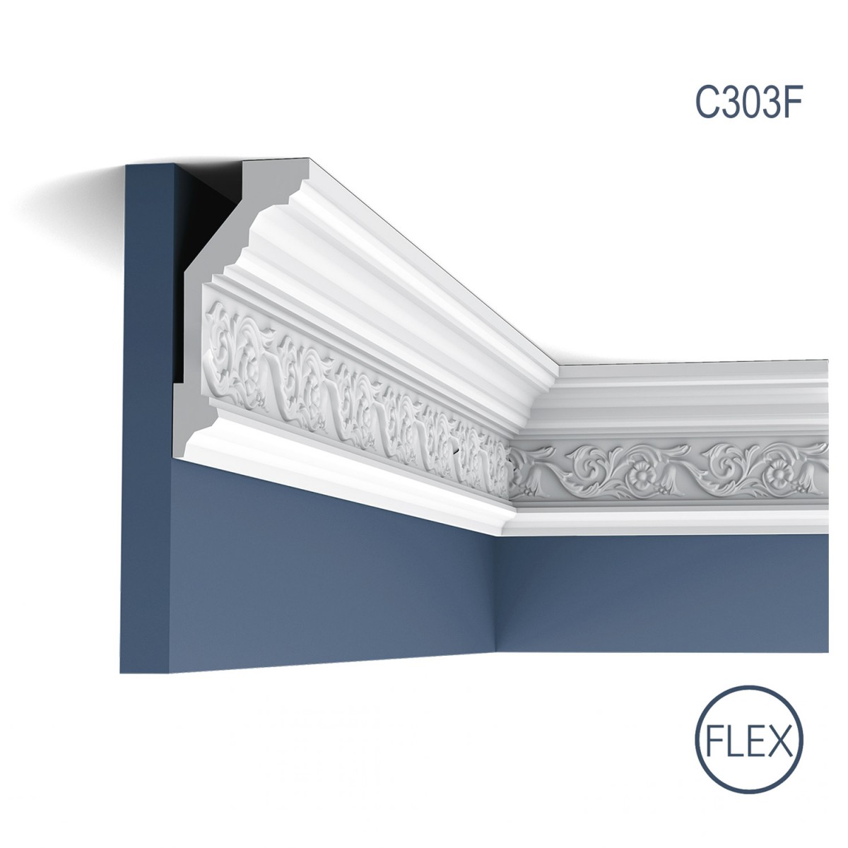 Cornisa Flex Luxxus C303F, Dimensiuni: 200 X 14.4 X 6.5 cm, Orac Decor