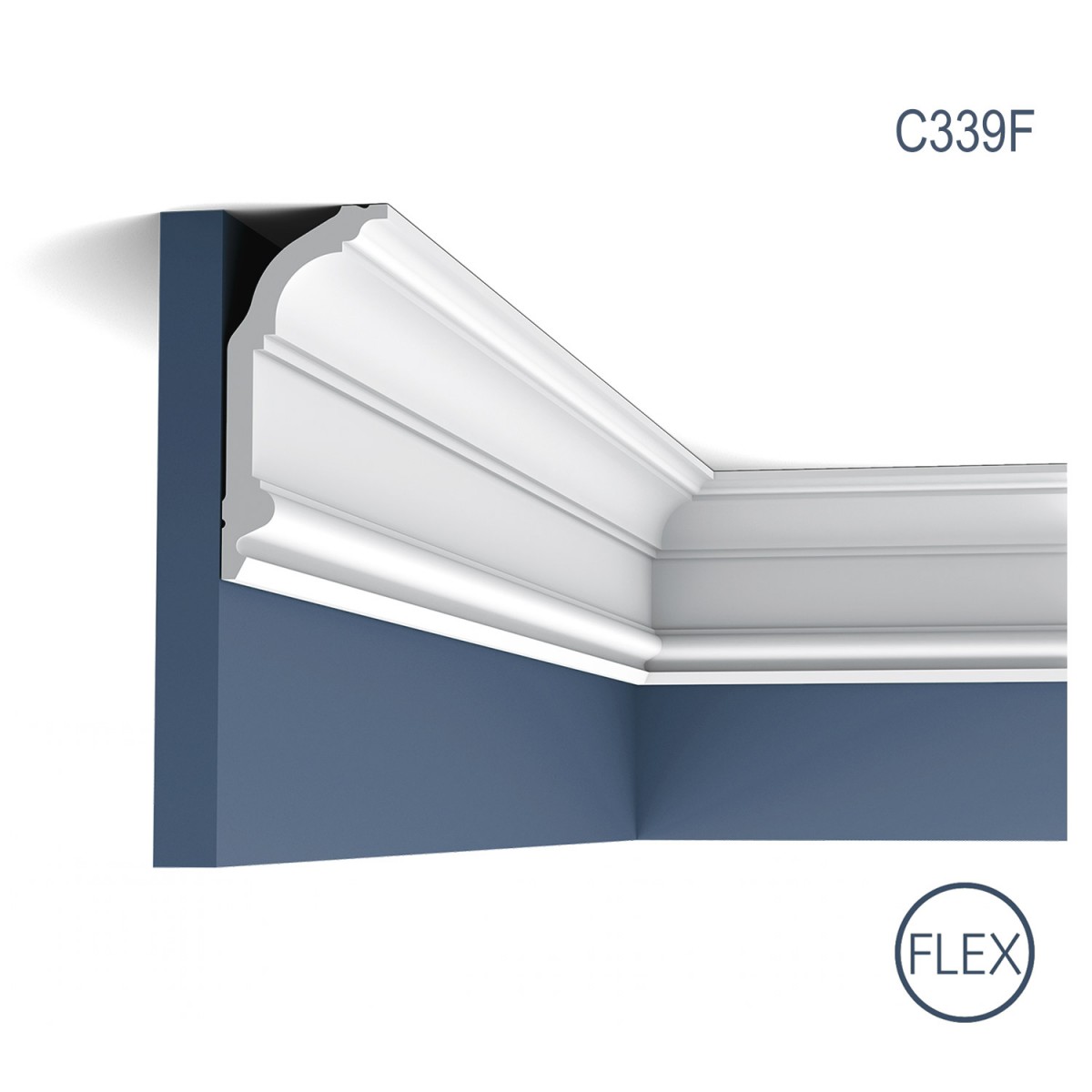 Cornisa Flex Luxxus C339F, Dimensiuni: 200 X 14.1 X 6.4 cm, Orac Decor